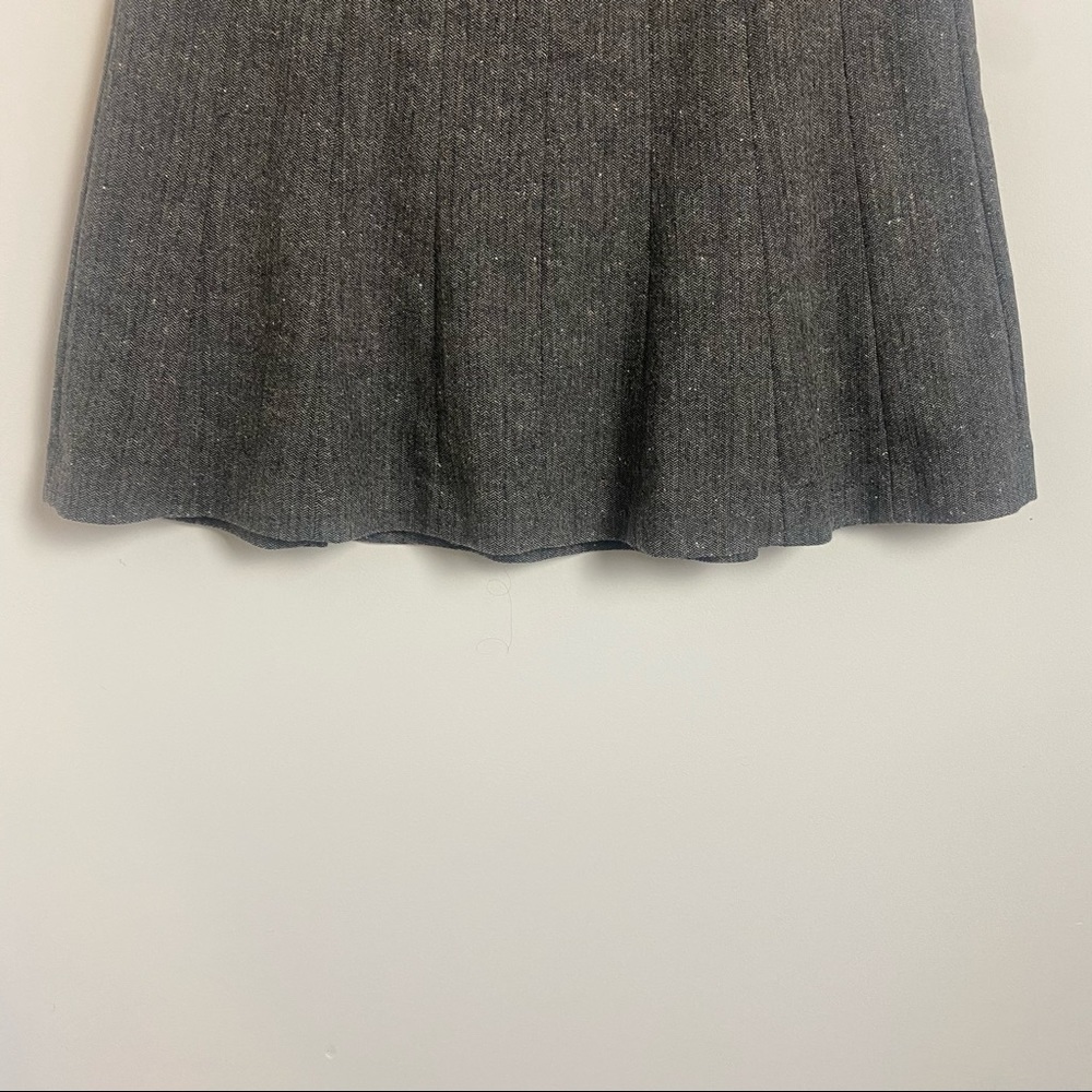 Banana Republic Wool Blend Pleated Skirt Gray Size 4 Academia Classic Preppy - Picture 6 of 9